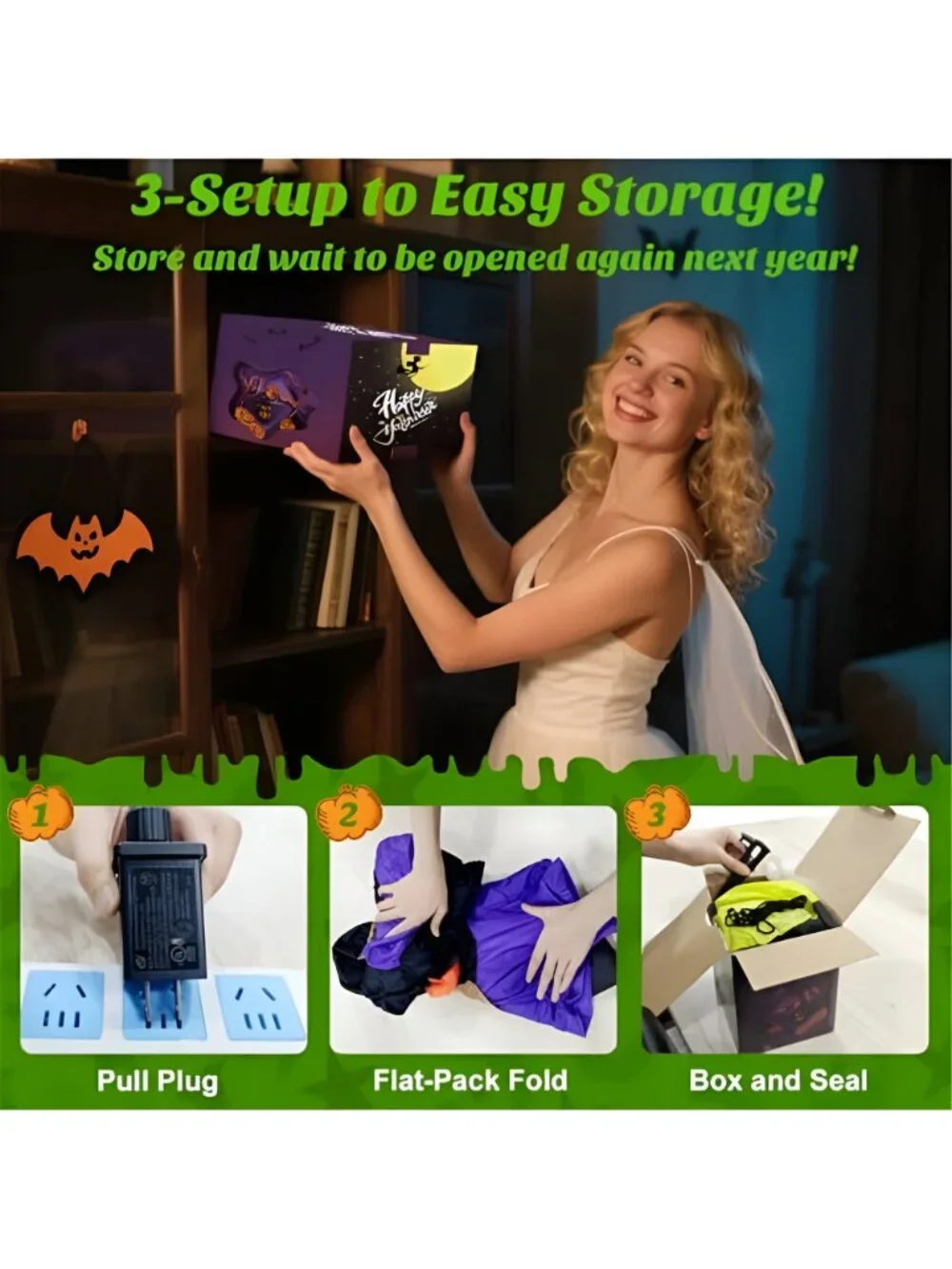 8FT Tall Halloween Inflatable Hand Archway Outdoor Decoration